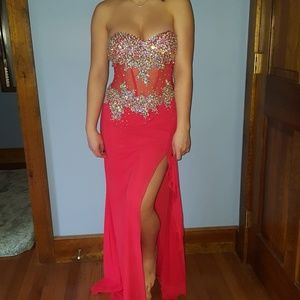 [Tiffany Designs] Red formal gown